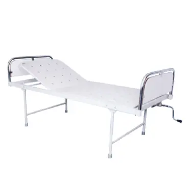 MANUAL SEMI FOWLER BACKREST BED_1FUNCTION (WOODEN PANELS) manual semi fowler backrest bed 1 function wooden panels from best surgical shop in bangalore