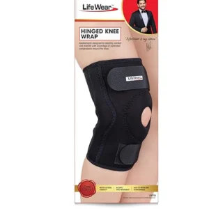 Hinged Knee Wrap support brace with bi-axle hinges