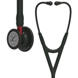 Professional black red cardiology stethoscope